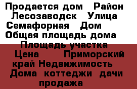 Продается дом › Район ­ Лесозаводск › Улица ­ Семафорная › Дом ­ 10 › Общая площадь дома ­ 33 › Площадь участка ­ 15 › Цена ­ 3 - Приморский край Недвижимость » Дома, коттеджи, дачи продажа   